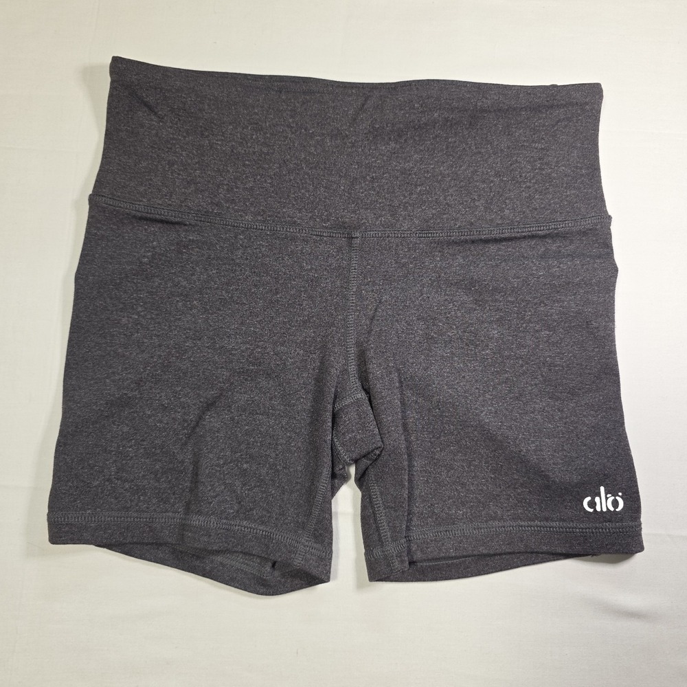 Alo Yoga Gray High Waist Biker Shorts 5" Inseam Women's Small? No Size Tag